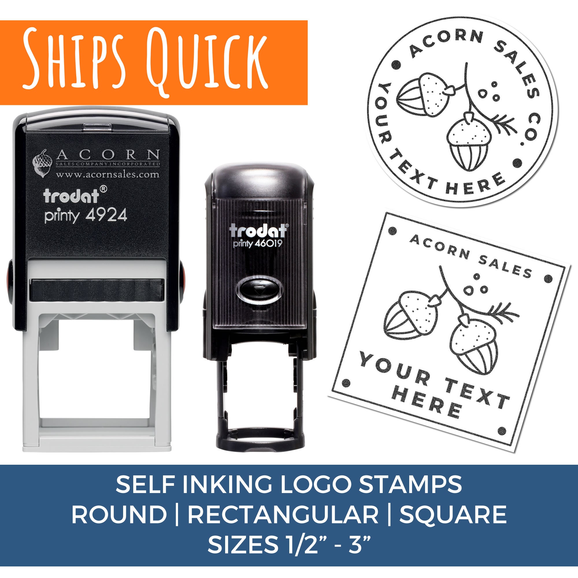 Custom Rubber Stamp - Logo Stamp - Business Branding - Return