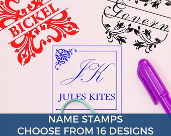 Personalized Name Stamp-Custom Rubber Stamp-Wedding Gift