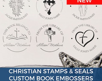 Christian Book Stamps & Embossing Seals - Library Stamps