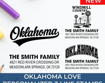 Personalized Oklahoma Address Stamp: 25+ Design Styles