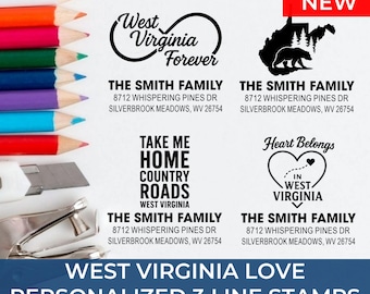Elegant West Virginia Address Stamp: 25+ Design Styles