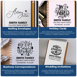 Practical use of custom stamp demonstrating personal mail