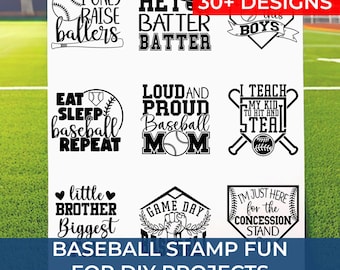 Baseball Scrapbooking Stamps Fast Shipping – Sports Themed Rubber Stamps for DIY Cards, Journals, Albums, Home Run Memories