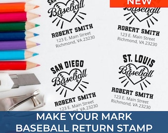 Baseball Lover Address Trending Stamp – Personalized Return Address, Custom Sports Stamp, Gift for Baseball Fan, Housewarming