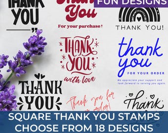 Thank You Card Stamp, Thank You Stamp for Business, Self-Inking Stamp, Wood Rubber Stamp, Custom Rubber Stamp, Card Stamp, Thank You For
