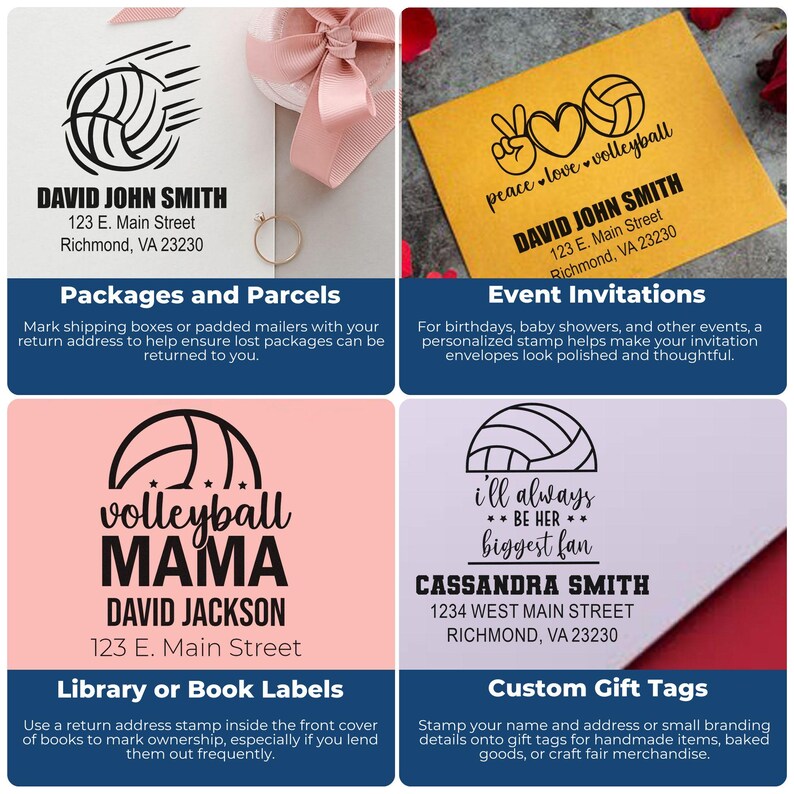 Tutorial image of personalized stamp showing professional appearance