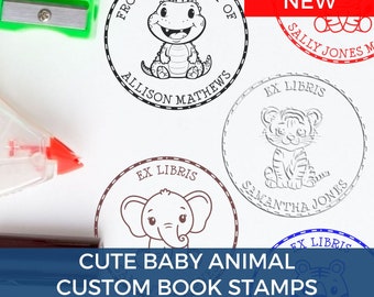 From The Library Of Embosser set - Personalized Book Stamps