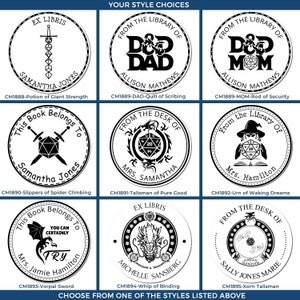 Personalized embosser designs for role-playing games, featuring DnD merchandise and custom game accessories. Perfect for adding a unique touch to your RPG collection with styles like Potion of Giant Strength and Talisman of Pure Good.
