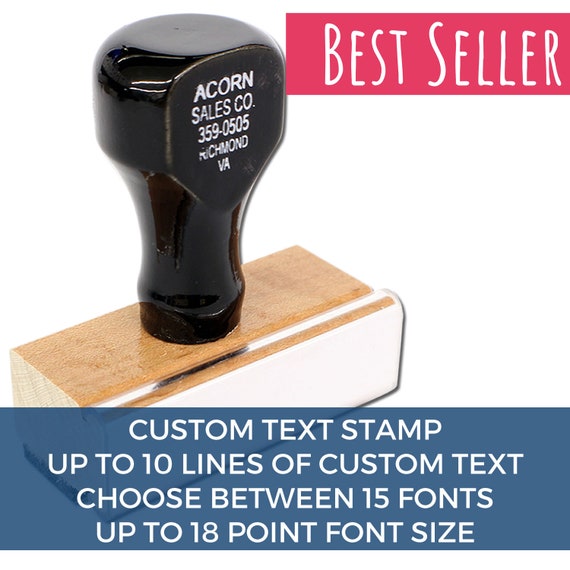 Custom Word Stamp Rubber Stamp With Text Personalized Stamp Perfect Rubber  Stamps for Business, Office, Classroom, Ships Quickly 