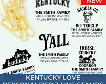 Stylish Kentucky Address Stamp: Modern Designs for Business, Wedding & Housewarming Gifts