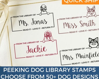 From the Library Of Stamp - Custom Pet Stamp - Rubber Stamps