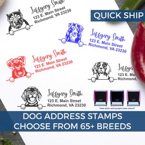 Personalized Dog Stamp, Custom Dog Address Stamp, Dog Return Address, Personalized Stamp, Dog Lover Gift, Self Inking Stamp, Rubber Stamp