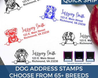 Personalized Dog Stamp & Dog Address Stamp - Rubber Stamp