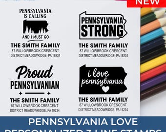 Elegant Pennsylvania Address Stamp: 25+ Design Styles