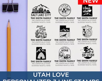 Chic Utah Address Stamp: 25+ Design Styles