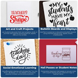 Step-by-step guide showing how to use personalized stamp for consistent branding