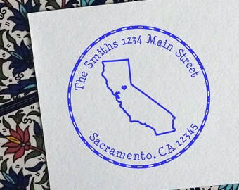 Personalized California Address Stamp - Self Inking Stamper