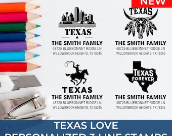 Simple Texas Address Stamp: 25+ Design Styles