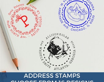 Personalized Round Address Stamp & Return Address Stamp