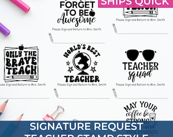 Custom Self Inking Handmade Teacher Stamp – From the Classroom of Personalized Name Stamp, Perfect Teacher Thank You Gift