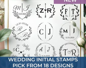 Personalized Wedding Stamp for DIY Brides and Grooms, Gifts for Her, Save The Date for Cards, Custom Rubber Stamp Wedding, Self-Inking Stamp