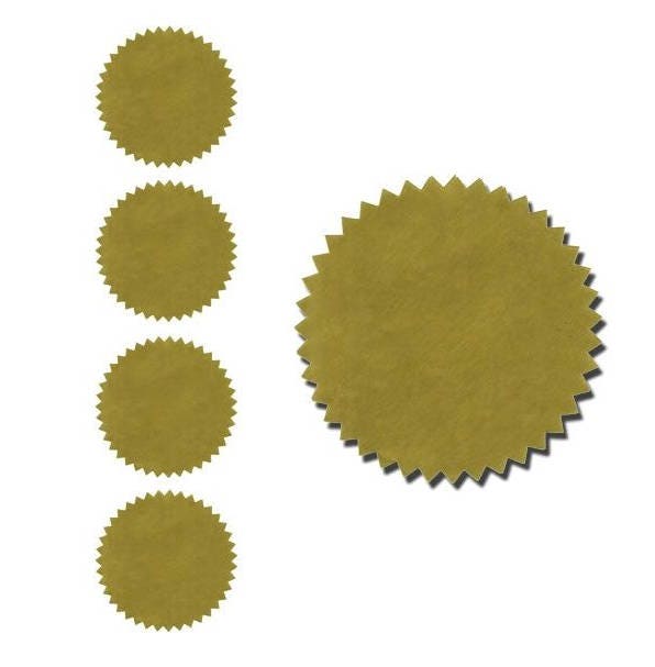 Gold Envelope Seals - 48 Embossed Gold Foil Seals, EG2296