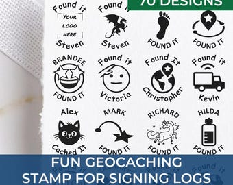 Geocaching Stamp, Geo Cache Gift, Personalized Stamp, Geocache Log Stamp, Customized Self-Inking Stamper, Custom Stamp, Geocaching Gift Idea