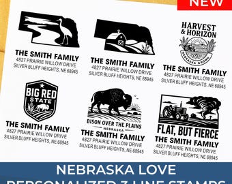 Modern Nebraska Address Stamp: 25+ Design Styles