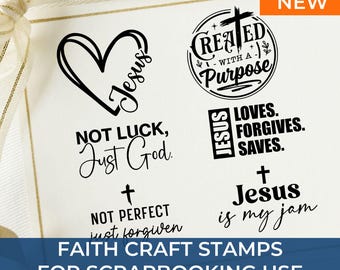 Christian Faith Scrapbooking Trending Stamps with Bible Verses & Cross Designs – Perfect for Card Making, Bible Journaling