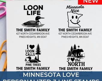 Simple Minnesota Address Stamp For Small Business: 25+ Design Styles