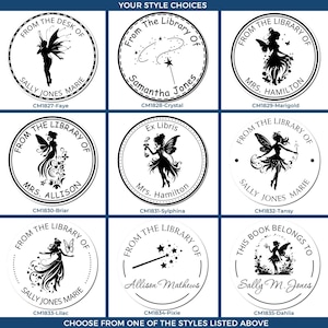 Ex Libris Library Stamps featuring whimsical designs for book lovers. Perfect stamping tools for DIY crafts and bookish projects. Personalize your library with these unique stamps, ideal for adding a personal touch to your book collection.