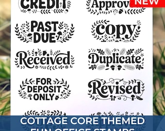 Cottage Core Stamps for Journals | Entered Stamp for Planners | Vintage Paid Stamp for Scrapbooking & Crafts
