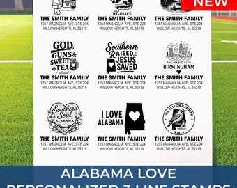 Stylish Alabama Address Stamp: 25+ Design Styles