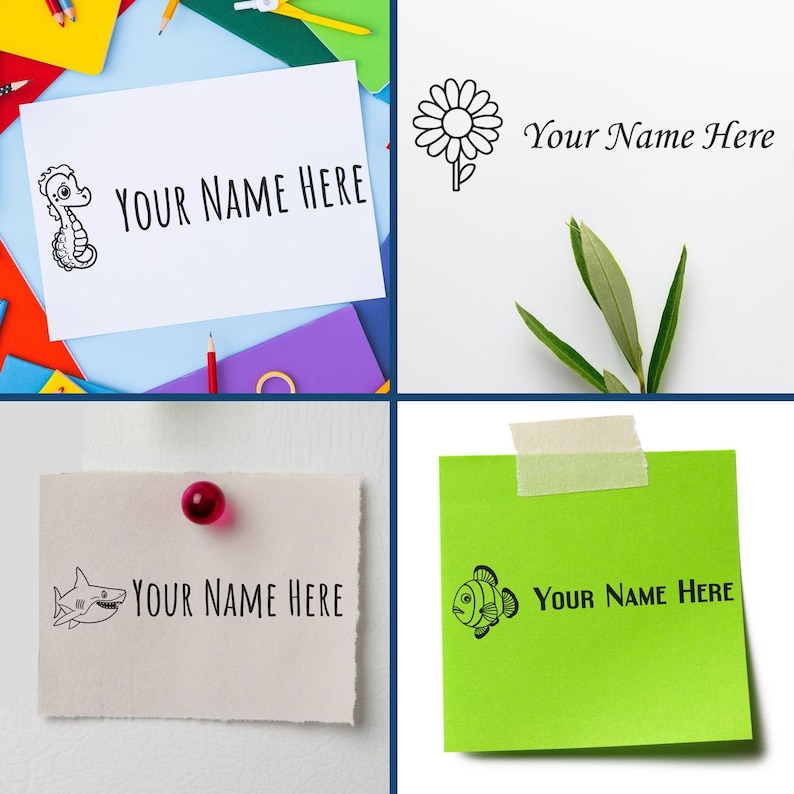 Personalized fabric stamp for kids featuring playful designs. Discover the best fabric stamp for kids with custom options, perfect for labeling clothes and school supplies. Ideal for adding a personal touch to children's belongings.