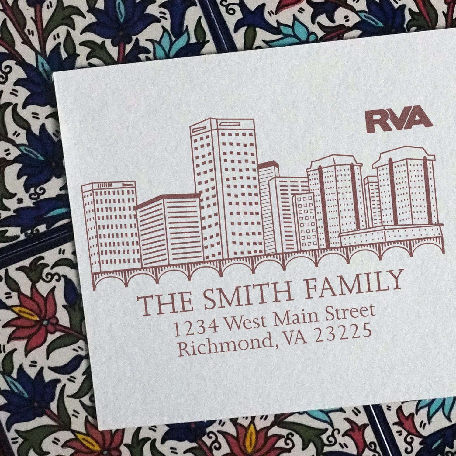 Self Inking Round Personalized Richmond Return Address Stamp Customized  Business RVA River City Virginia Stamper 