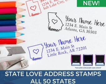 State Love Custom Stamps | Self-Inking Address Stamp