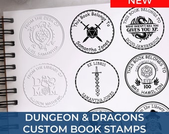 Dungeon Master Personalized Embosser Stamp - Rubber Stamp