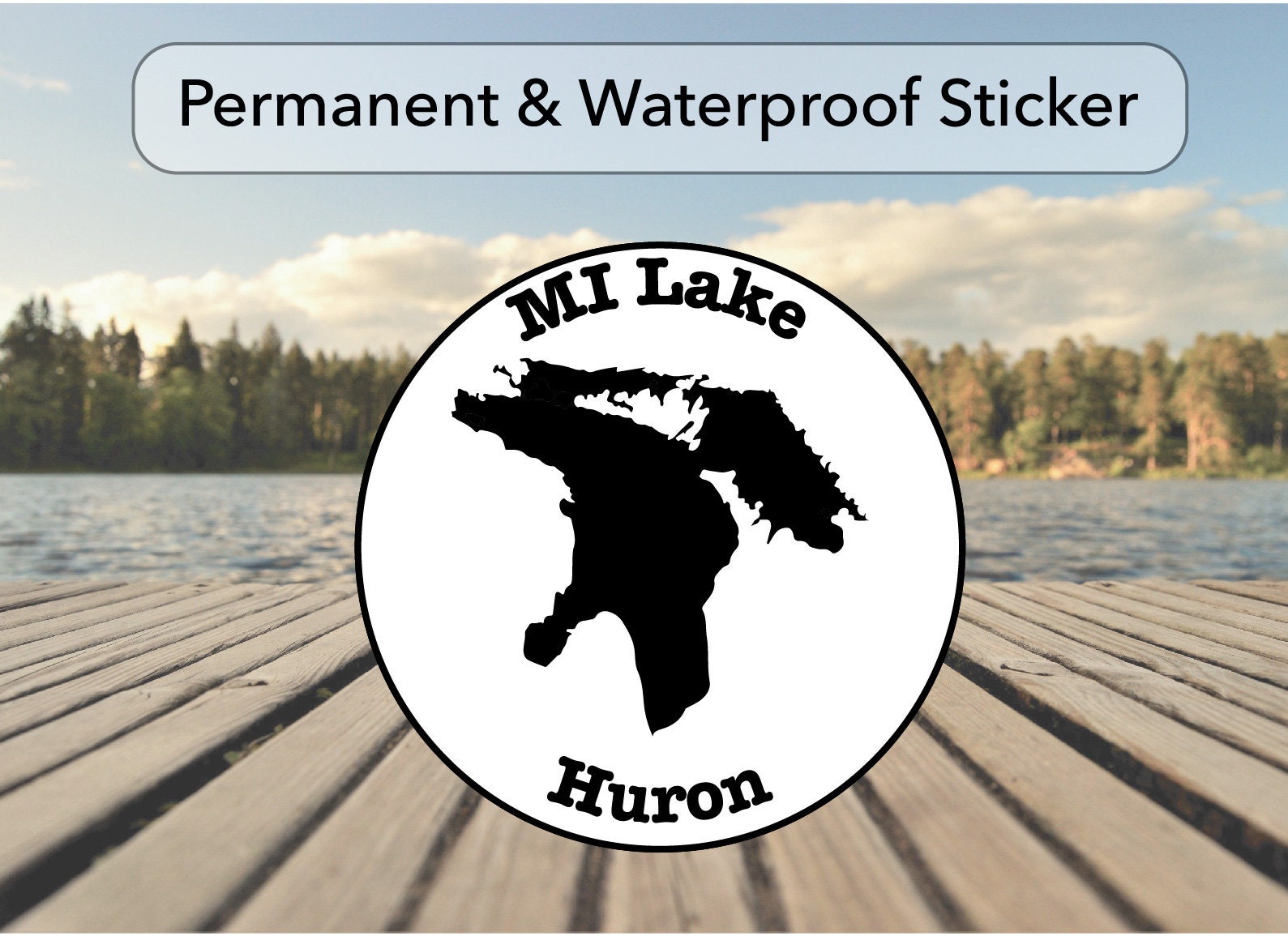 Lake Huron MI Lake Sticker | 3.5