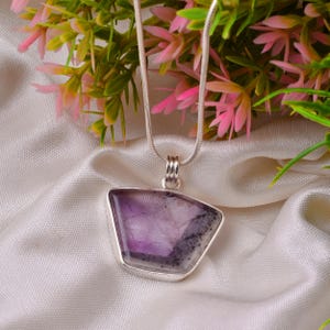 Trapiche Amethyst Sterling Silver Pendant: Gemstone Jewelry