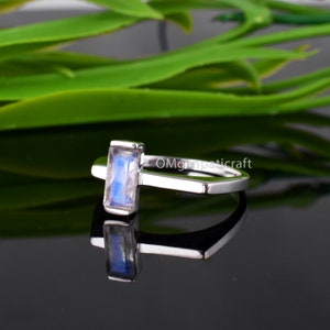 Rainbow Moonstone Ring, Natural Moonstone Ring, Moonstone Gemstone Ring, 925 Sterling Silver Ring,Us Size-9, Moonstone Silver Ring,Boho Ring