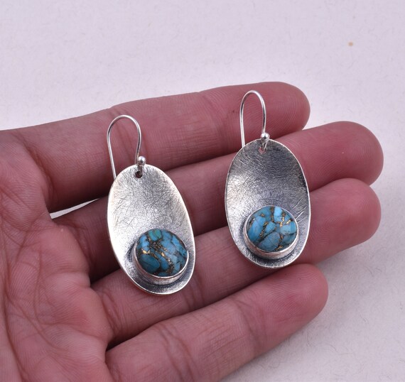 Acquista Orecchini pendenti con topazio azzurro naturale dal design elegante, collana in argento sterling 925, gioielli boutique, regalo per banchetti di anniversario in Italia a partire da 284
