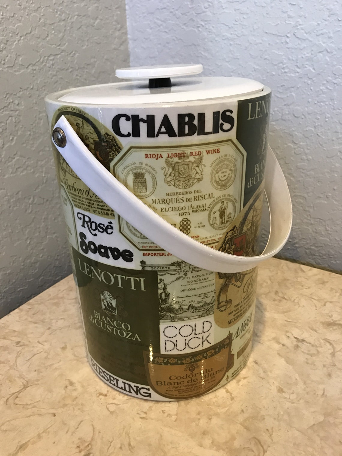 Vintage Tall/ Wine Bottle Ice Bucket by Sigma the Tastesetter Etsy