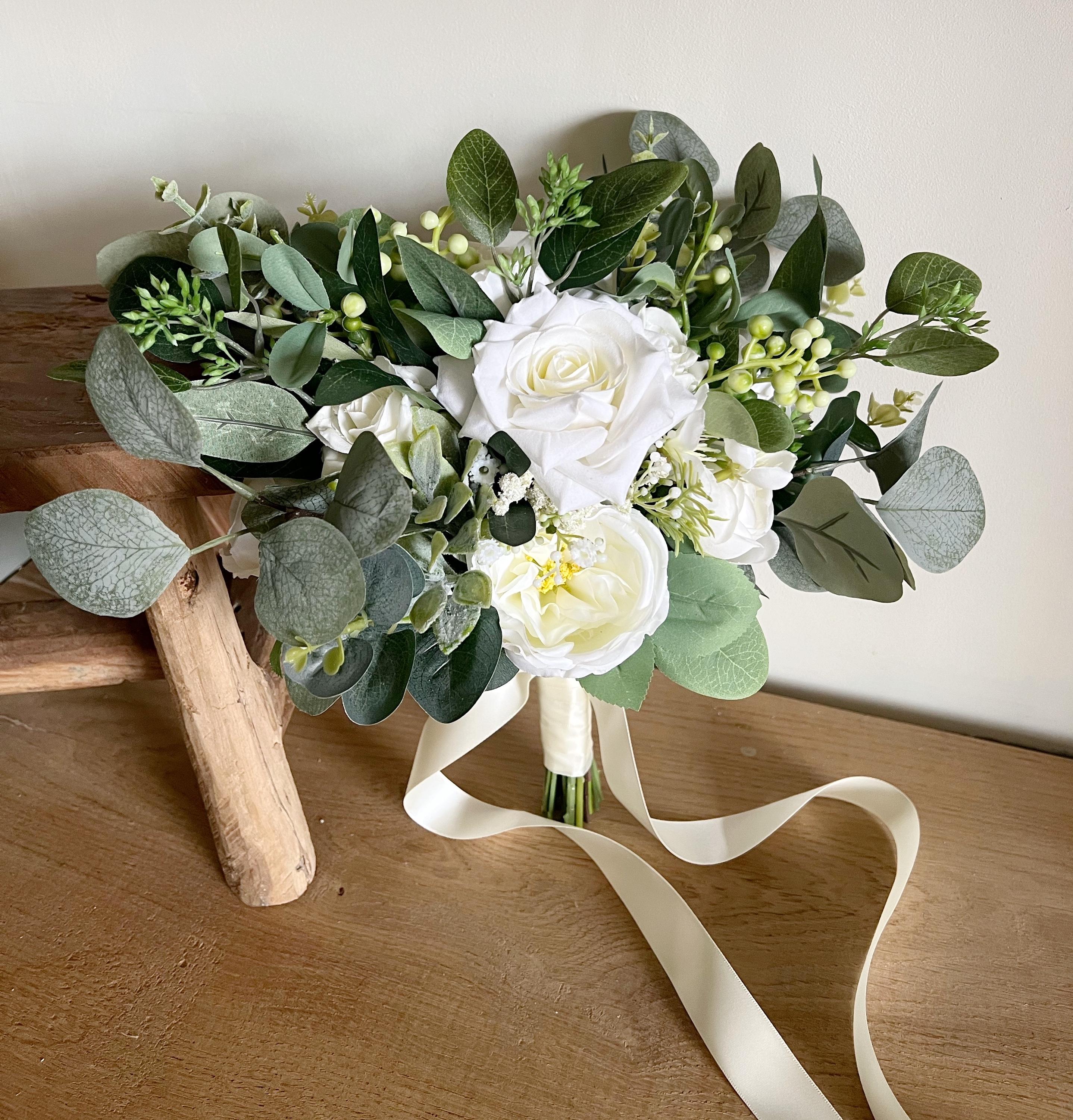 Ivory Bride Bouquet - Ivory Wedding Flowers - Etsy