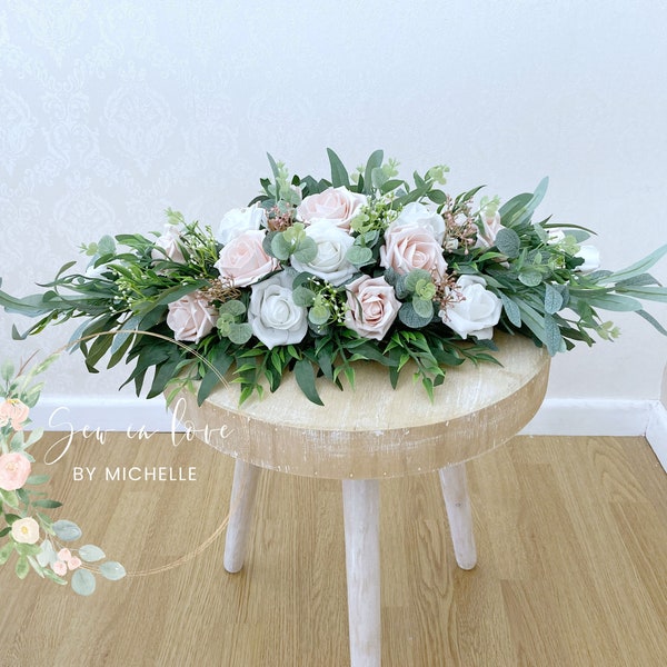 Blush Pink Top Table Flowers - Blush Centrepiece