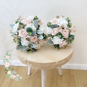 Blush pink wedding bouquet - matching items available