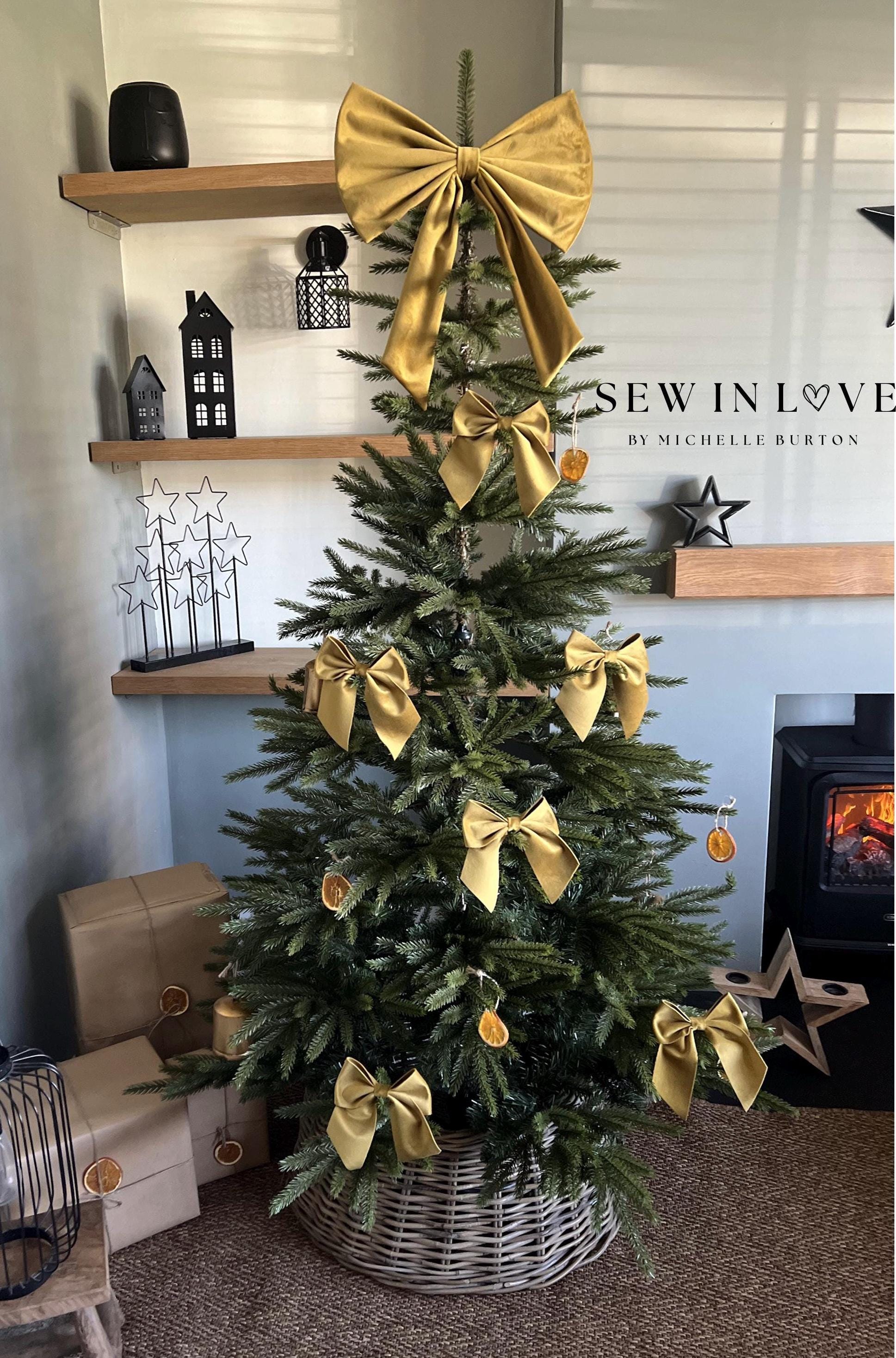 Luxury Handmade Gold Velvet Christmas Tree Bow Collection - Etsy UK