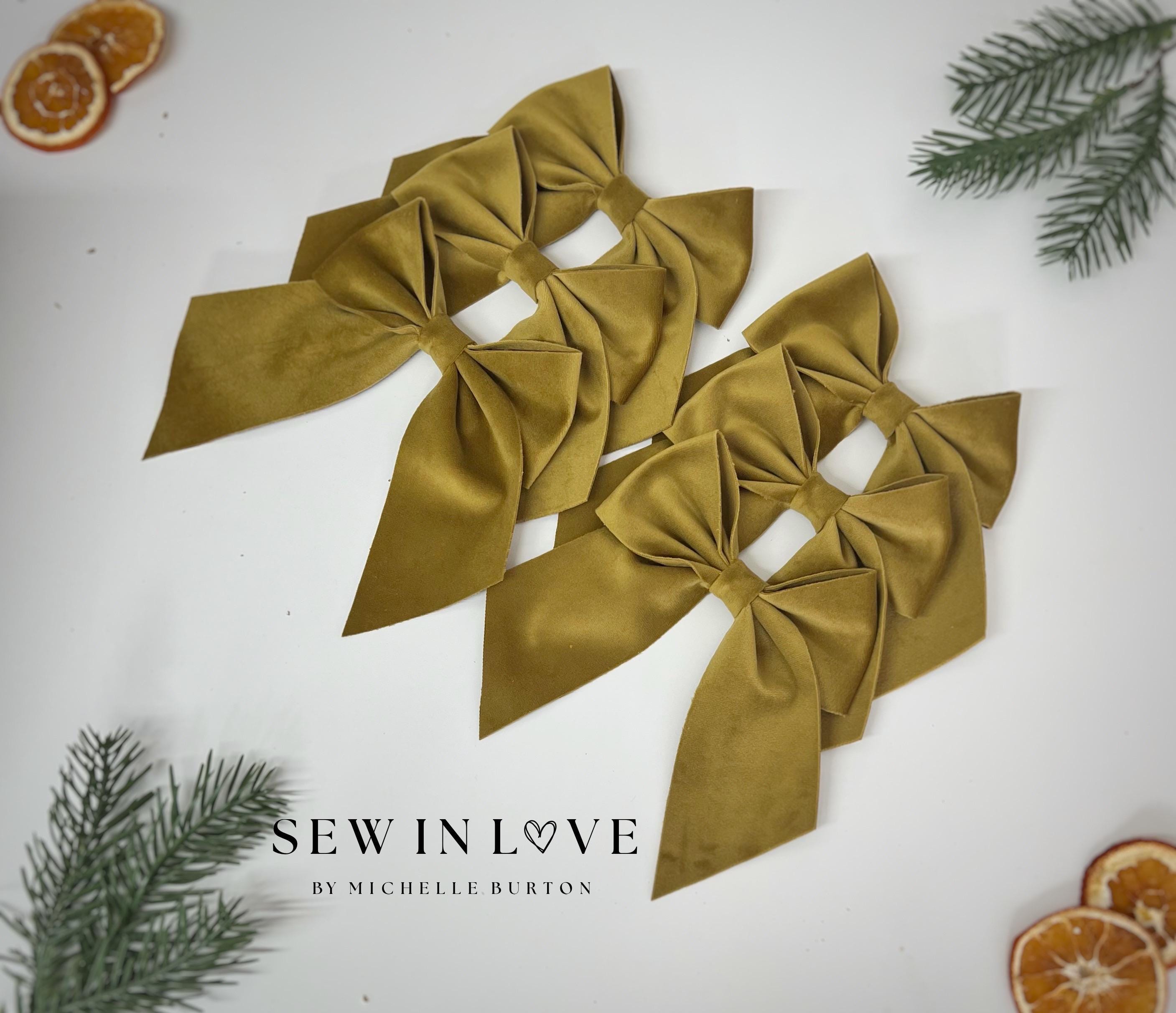 Luxury Handmade Gold Velvet Christmas Tree Bow Collection - Etsy UK