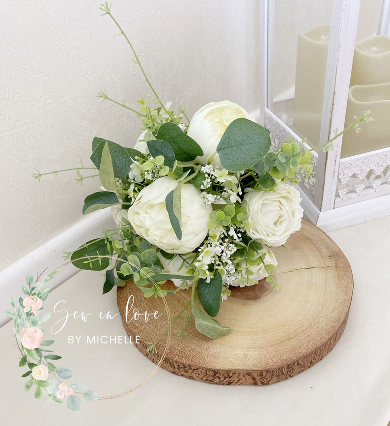 Ivory Bride Bouquet Ivory Wedding Flowers Etsy UK