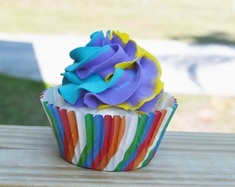 Fake Multi-Colored Cupcake