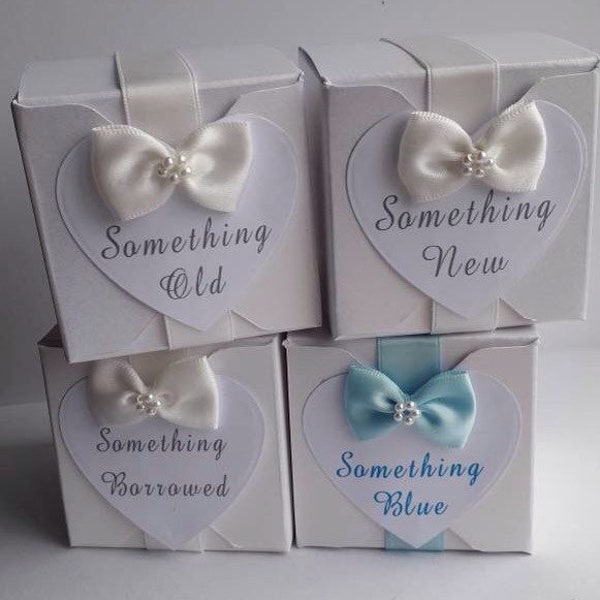 Wedding Day Gift Boxes -  Something Old-New-Borrowed-Blue Wedding Gift Boxes - Bridal Gifts - Wedding Day Presents - Luxury gift box